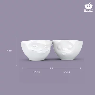 Набор из двух чаш Grinning & Kissing 200 ml 11