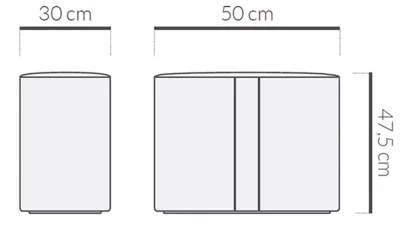 Туалетный столик из американского ореха c пуфиком Momentos 67X34X129 CM 12
