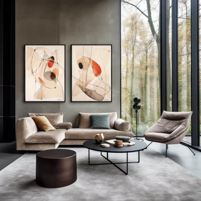 Набор из двух постеров на холсте Untitled 75X105 / 75X105 CM 4