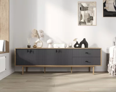 Комод с четырьмя дверцами и двумя ящиками Emerson 190X45X60 CM 5