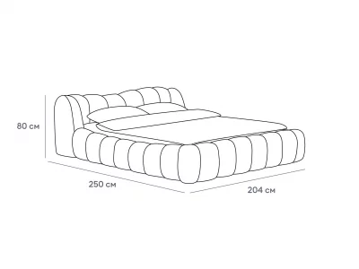Кровать Litta без подъемного механизма 250X204X80 CM 8