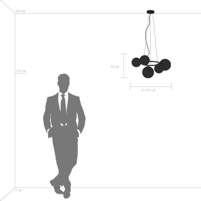 Подвесная люстра Globo 67X67X34 CM 8
