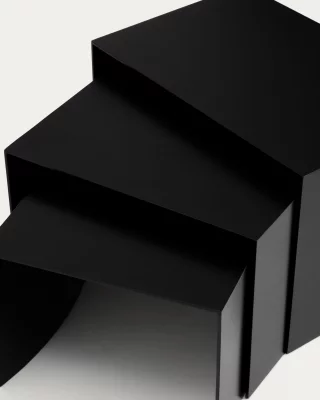 Комплект из 3 черных лакированных столиков-трансформеров Litto 60X40X40 CM 4