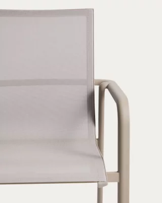 Садовый стул Canea из бежевого текстилена и алюминия 57X65X90 CM 4