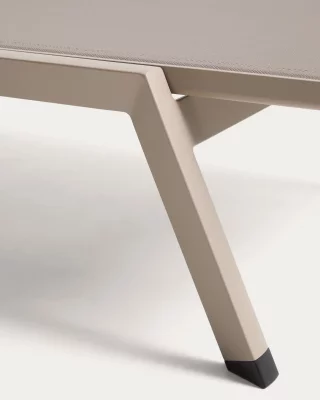 Шезлонг Capraia из алюминия с коричневым текстиленом 190.5X64X31 CM 5