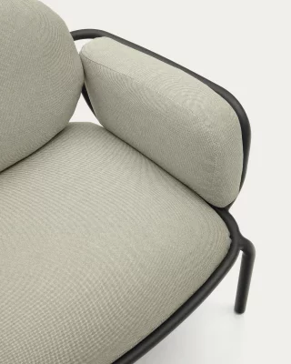 Уличное кресло Joncols из алюминия с серым покрытием и бежевыми подушками 89X80X75 CM 4