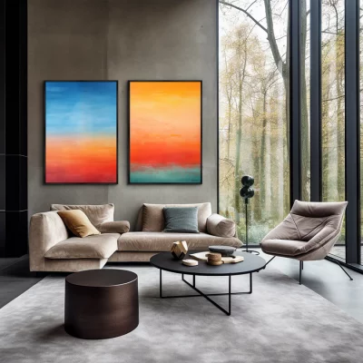 Набор из двух постеров на холсте Cocktail sky 75X105 / 75X105 CM 4
