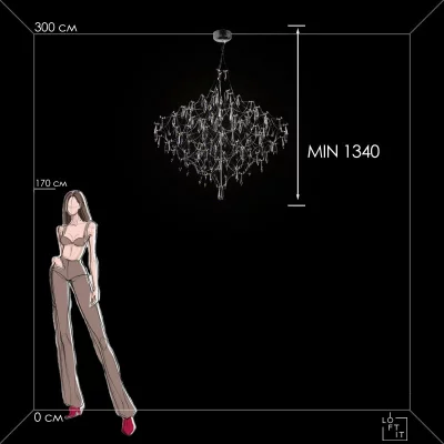Подвесная люстра Mira 100X100X120 CM 5