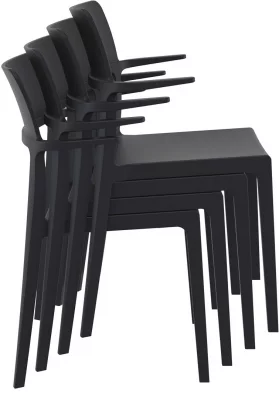 Стул Plus 58X55X84 CM чёрного цвета 6