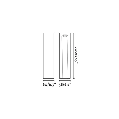 Уличный маяк цементно-серый LED 6W 2700K GROT 70X16X15.8 CM 9