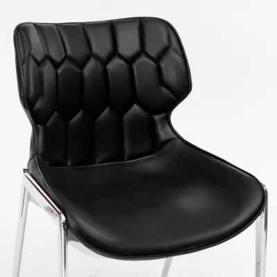 Стул Найроби черная экокожа ножки хромированные 53X63.5X82 CM 6