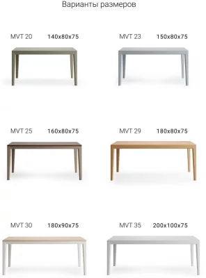 Обеденный стол Mavis 200X100X75 CM 8