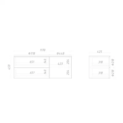 Тумба подвесная ML073L 9