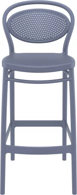Пластиковый барный стул Marcel Bar 45X52X106 CM серый 4