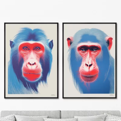 Набор из двух постеров на холсте The Monkeys 75X105 / 75X105 CM 8