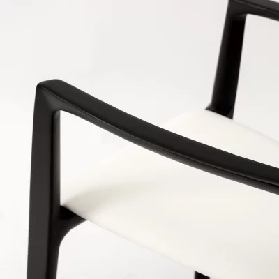 Стул Виннер белая экокожа массив березы тон черный глянец 56X48X82 CM 6