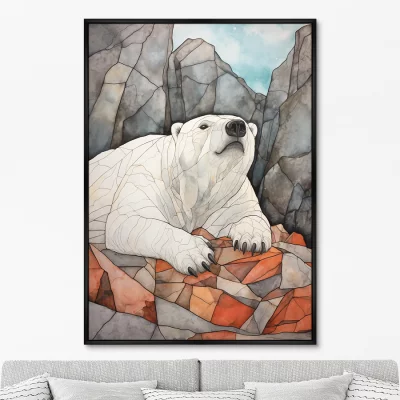Постер на холсте Polar bears 75X105 CM 6