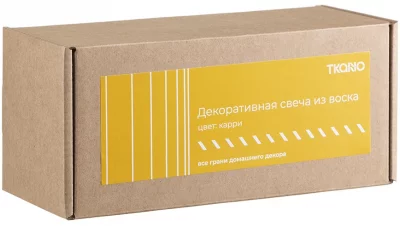 Свеча декоративная Edge 6X6X17 CM цвета карри 3
