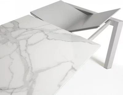 Раскладной стол Atta 120-180X80X76 CM бело серый 4