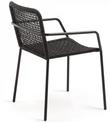 Стул с подлокотниками Boomer 60X56X80 CM чёрный 3