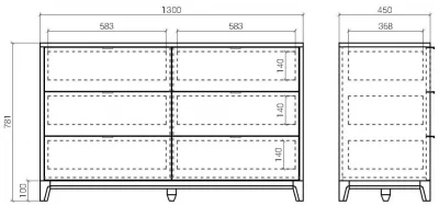 Комод Case 130X45X78 CM 7