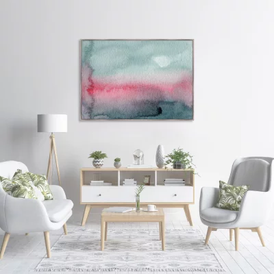 Постер на холсте Sunset on the river 105X75 CM 3