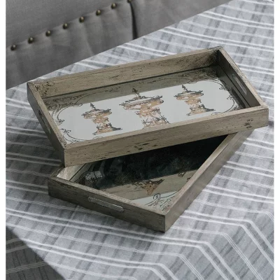 Комплект из двух декоративных подносов Konrad 43X27X5 / 40X24X5 CM 8