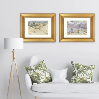 Диптих Weg langs kanaal 51X41 / 51X41 CM 4