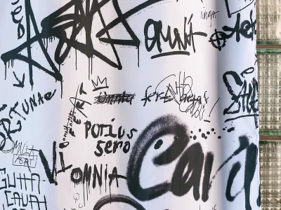 Шторка для ванной Graffity 180X180 CM 6