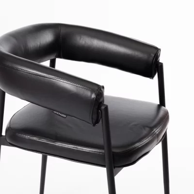 Стул Манчестер черная экокожа ножки металл черный 57X57X75 CM 7