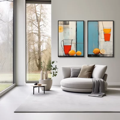 Набор из двух постеров на холсте Coctel de citricos 75X105 / 75X105 CM 4