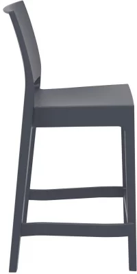 Стул пластиковый полубарный Maya 45X50X98 CM серый 4
