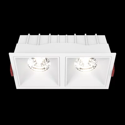Встраиваемый светильник Alfa LED белый квадратный 3