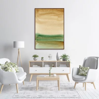 Постер на холсте Pond shore in July 75X105 CM 3