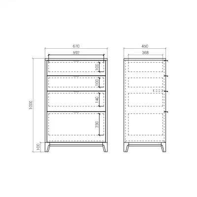 Высокий комод Case CS020 8