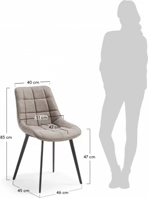 Стул Adah 51X59X83 CM серо бежевый 5