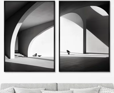 Диптих на холсте Architecture Curves of Arches 75X105 / 75X105 CM 8