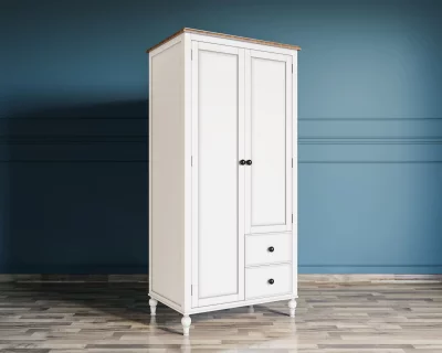 Шкаф двухстворчатый Одри с двумя ящиками 80X55X170 CM 4