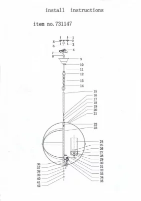 Подвесная люстра Cero 48X48X101 CM 9