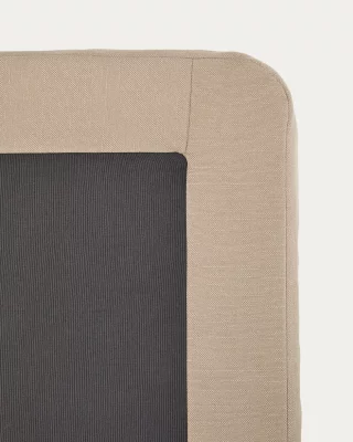 Основание Jaira со съёмным чехлом из льна и хлопка, тауп для матраса 90X200 CM 4