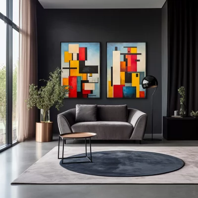 Набор из двух постеров на холсте Urban paints 75X105 / 75X105 CM 4