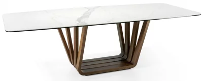 Обеденный стол из ореха и мрамора MI 260X120X75 CM 3