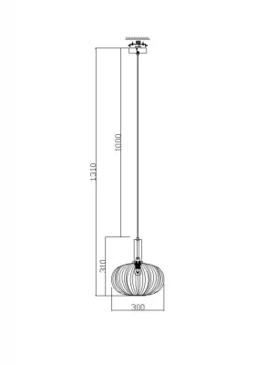 Подвесной светильник Zelma 30X131 CM 8