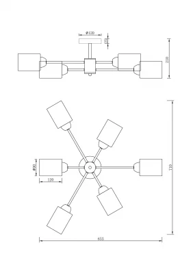 Люстра Omni FR5150PL-06B 65.5X71X21 CM 3