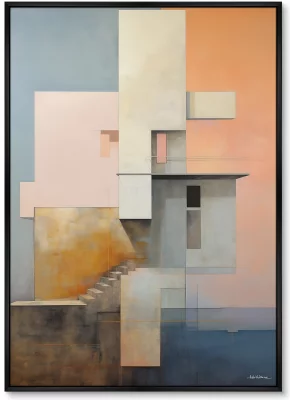 Набор из двух постеров на холсте Buildings after sunset 75X105 / 75X105 CM 3