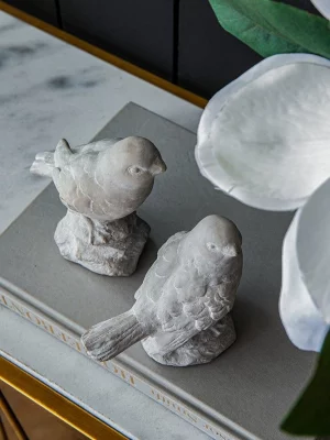 Набор из двух декоративных элементов Bird 13X8X17 / 13X8X15 CM 9