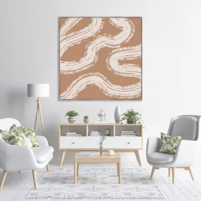Репродукция на холсте Snow road 105X105 CM 3