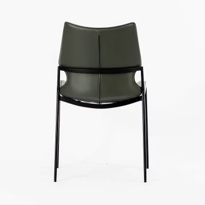 Стул Бремен зеленая экокожа черные ножки 49.5X59X83.5 CM 5
