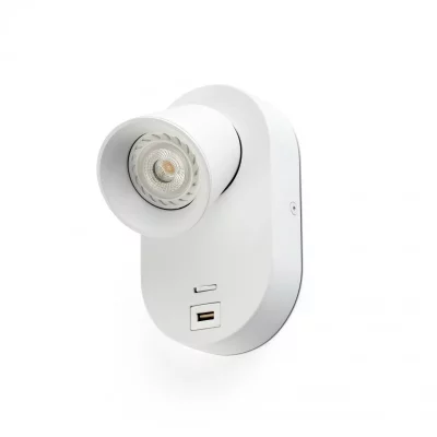 Настенный светильник Corb белый с USB 6