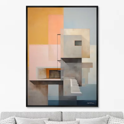 Постер на холсте Buildings afternoon look 75X105 CM 6
